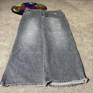 GREY ACID WASHED REVERB BAGGY JEANS